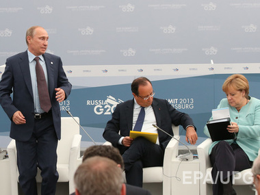 Путин, Меркель и Олланд обсудили резко обострившуюся ситуацию на Донбассе