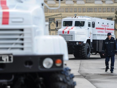 Яценюк: Нацгвардия передала два бронированных КрАЗа для эвакуации мирных жителей из-под обстрелов террористов