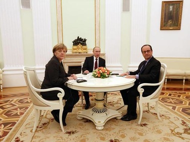 В Кремле завершились переговоры Путина, Меркель и Олланда по Донбассу