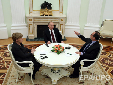 Меркель, Олланд и Путин договорились доработать Минские соглашения