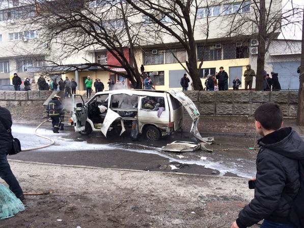 В Харькове взорвался автомобиль комбата "Слобожанщины", погибших нет. Видео