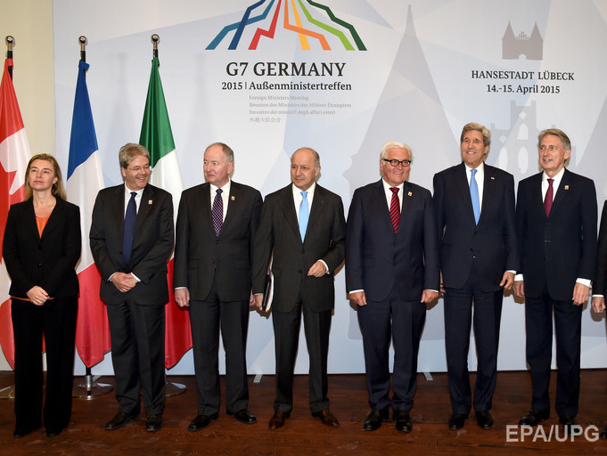 Главы G7 ожидают, что Россия повлияет на выполнение сепаратистами Минских соглашений