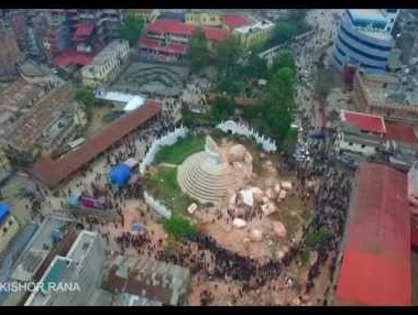 В Непале беспилотник снял результаты землетрясения. Видео