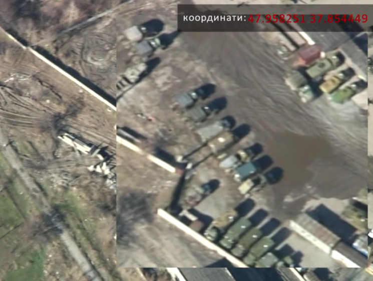 Полк "Днепр-1" обнаружил скопление военной техники в Донецке. Видео