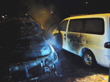 Ночью в Киеве горели семь автомобилей