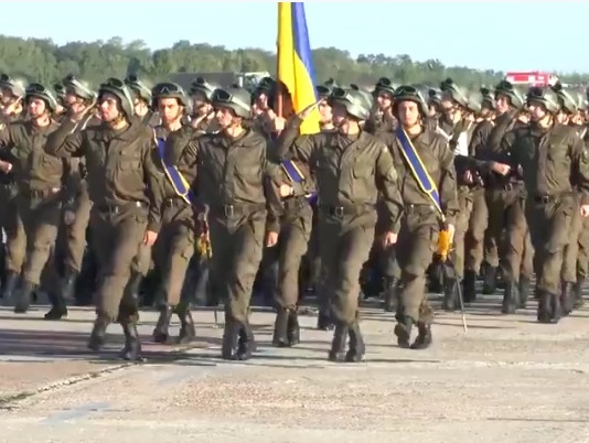 Национальная гвардия Украины готовится к параду в честь Дня Независимости. Видео