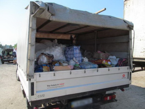 В Донецкой области СБУ задержала два грузовика с контрабандными продуктами