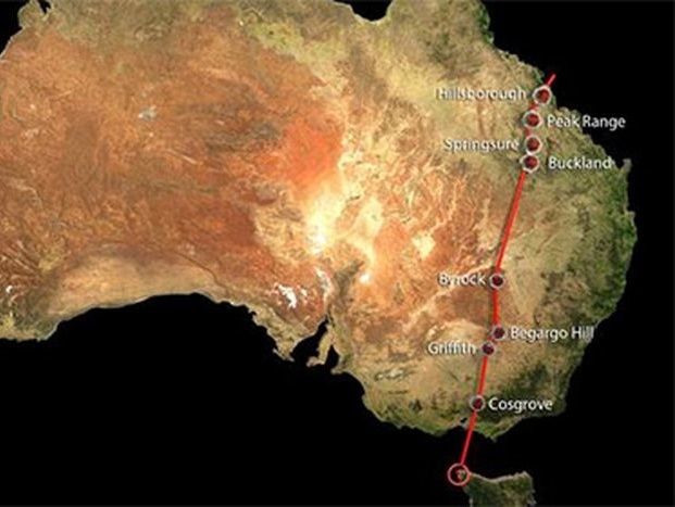 В Австралии обнаружили крупнейшую гряду вулканов