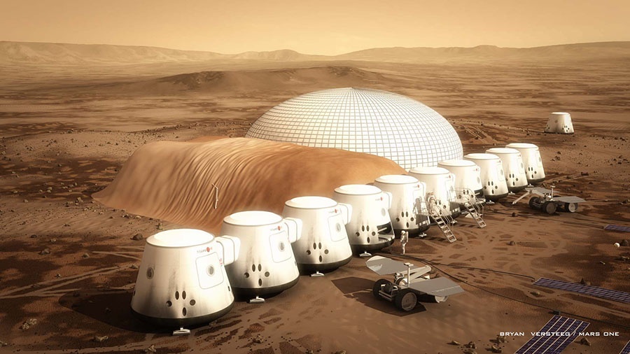 Колония человечества на Марсе возможно будет выглядеть именно так. Фото: bryanversteeg.com