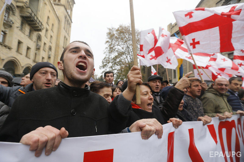 В Тбилиси прошла акция в поддержку Саакашвили. Фоторепортаж / ГОРДОН