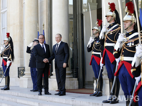 Порошенко и Путин покинули Елийсейский дворец