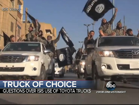 Внедорожники Toyota часто можно увидеть в пропагандистских видеороликах ИГИЛ