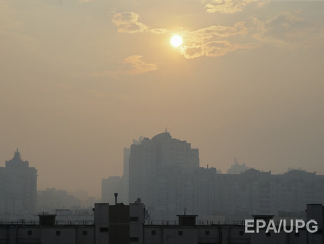 Из-за пожаров на торфяниках концентрация вредных веществ в киевском воздухе превысила норму