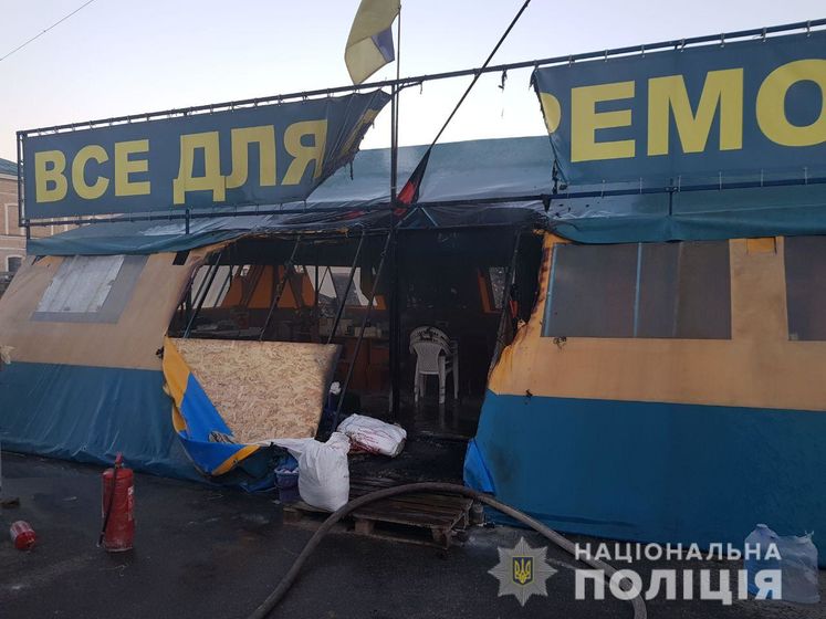 Полиция заявила, что установила личность возможного поджигателя волонтерской палатки в Харькове