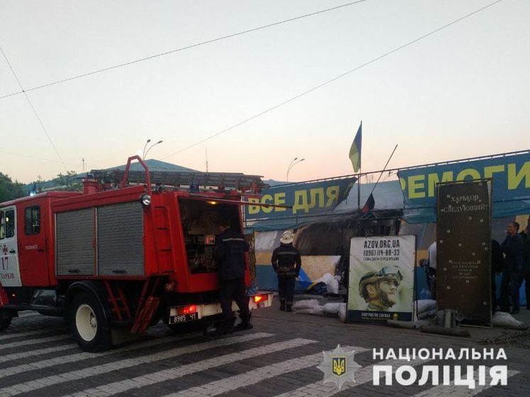 Суд взял под стражу подозреваемого в поджоге волонтерской палатки в Харькове