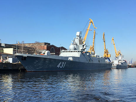 ﻿Біля берегів Латвії помітили російський військовий корабель