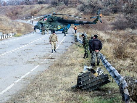 Место падения самолета Су-25 под Запорожьем. Фоторепортаж