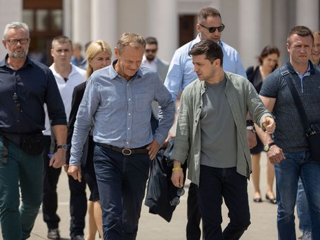 ﻿Зеленський і Туск провели годинну нараду у Станиці Луганській