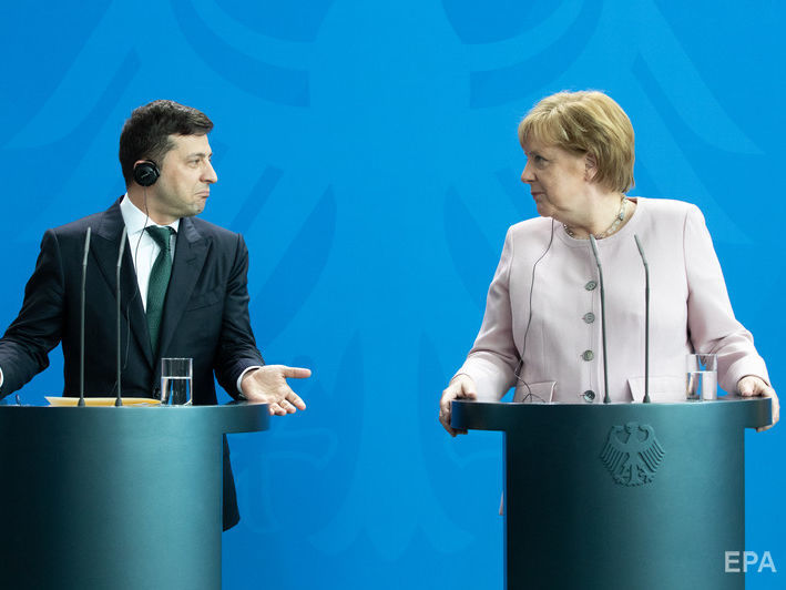 ﻿Зеленський обговорив із Меркель ситуацію на Донбасі – Офіс президента