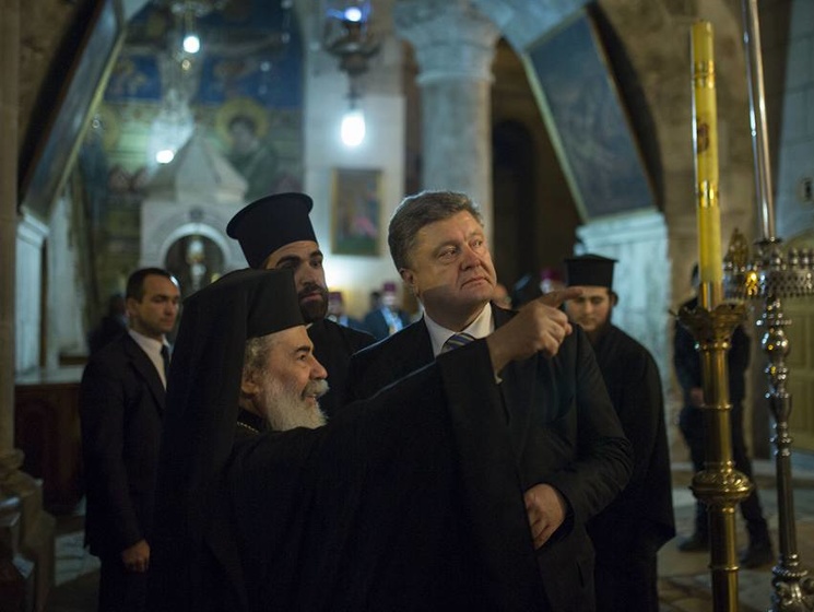 Цеголко: Несмотря на усиленные меры безопасности после теракта, Порошенко встретился с патриархом иерусалимским Теофилом ІІІ