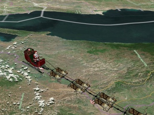 Санта Клаус начал "путешествие" по планете, сделав первую остановку в России