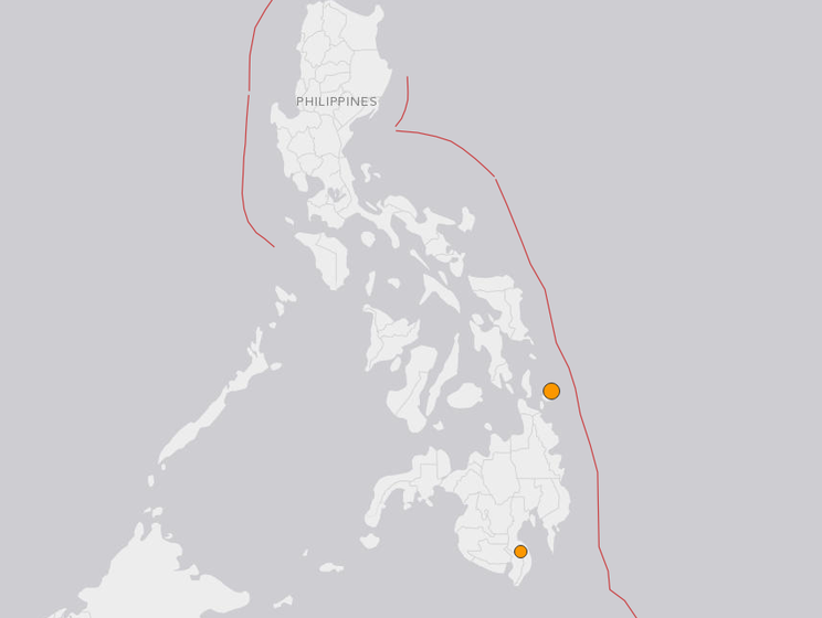 У побережья Филиппин произошло два землетрясения