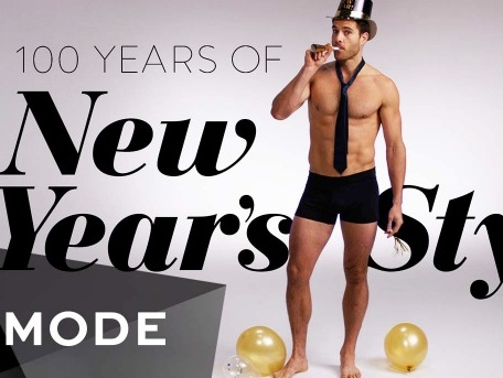 В коротком ролике показали, как менялся мужской образ для празднования Нового года на протяжении 100 лет. Видео