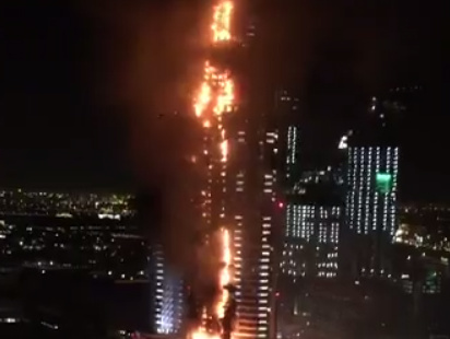 Al Arabiya: В Дубае в ходе эвакуации из горящего отеля погиб один человек