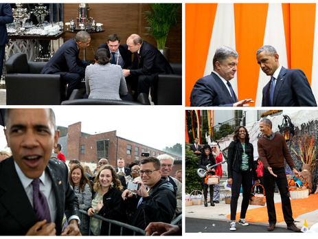 Белый дом опубликовал лучшие снимки Обамы прошедшего года. Фоторепортаж