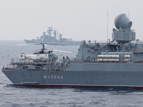 Сегодня боевое дежурство у берегов Сирии несет российский ракетный крейсер "Москва"