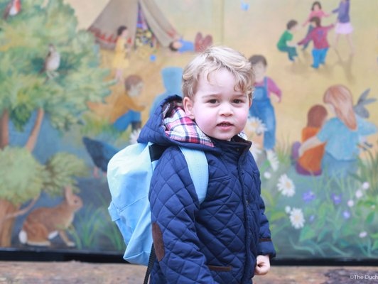 Наследник британского престола принц Джордж первый раз пошел в детский сад