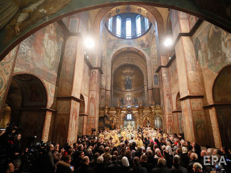 Епифаний провел литургию ко дню 1031-летия крещения Киевской Руси Украины в соборе Софии Киевской