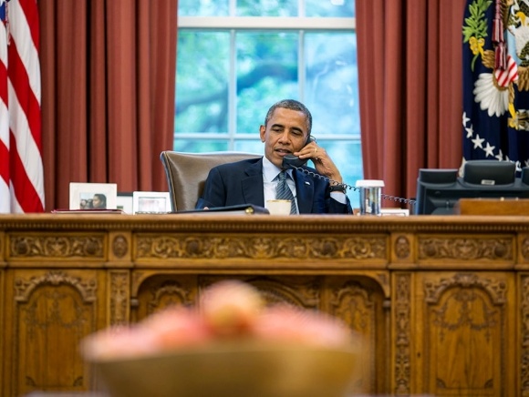 Белый дом: Обама обсудил с Путиным ситуацию в Украине