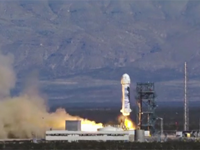 Blue Origin успешно провела повторный старт и посадку многоразового космического корабля New Shepard. Видео