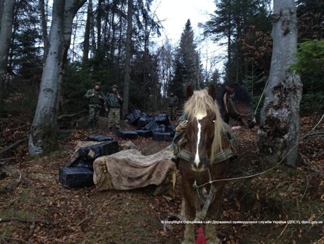 Госпогранслужба: Украинские и румынские пограничники в ходе совместной операции обнаружили около 100 ящиков сигарет