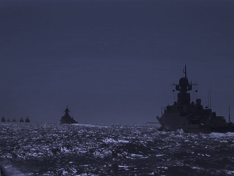 Военные корабли РФ начали учения в Черном и Каспийском морях