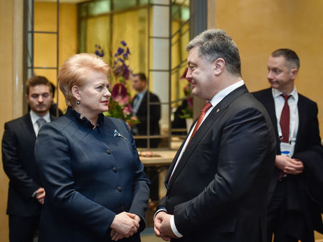 Порошенко в Мюнхене встретился с президентом Литвы Грибаускайте