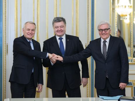 Порошенко, Штайнмайер и Эро обсудили размещение на Донбассе международной миссии безопасности