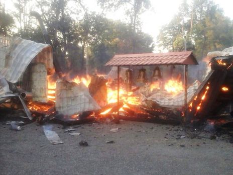 В Кривом Роге сгорела церковь УПЦ МП – ГСЧС