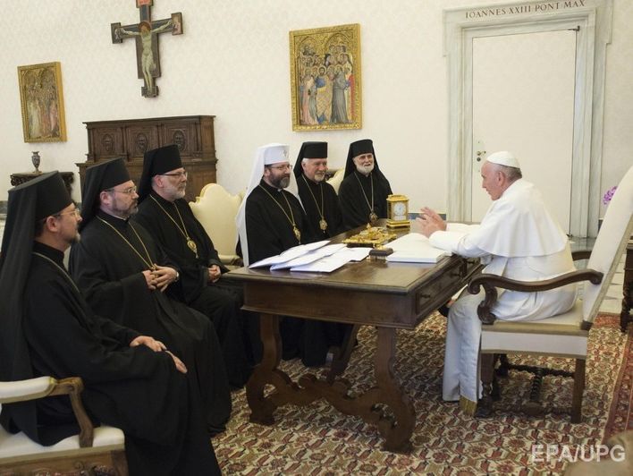Папа Римский Франциск встретился с представителями Украинской греко-католической церкви