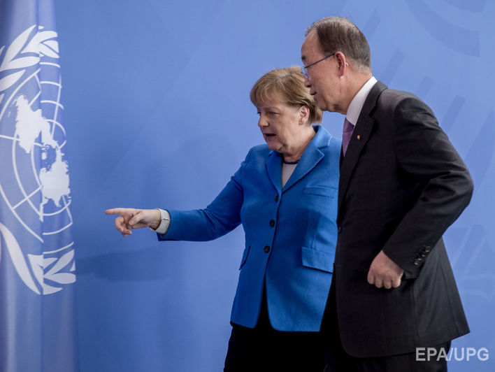 Генсек ООН: Многого в урегулировании конфликта в Украине удалось достичь благодаря Меркель