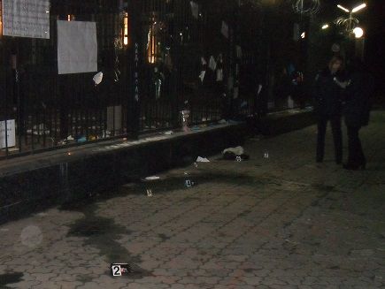 На территорию посольства России в Киеве закинули бутылки с коктейлем Молотова