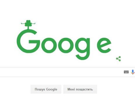 Поисковик Google перекрасился в зеленый ко Дню святого Патрика