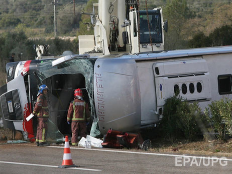 МИД Украины: В аварии автобуса в Испании пострадали двое граждан Украины, они госпитализированы