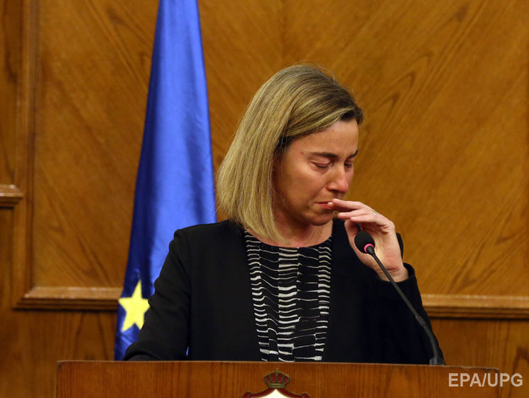 Могерини расплакалась на пресс-конференции, говоря о терактах в Брюсселе