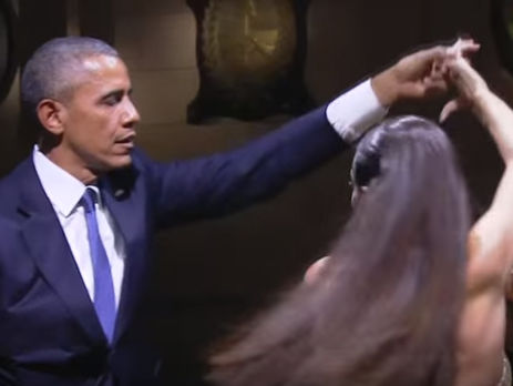 Обама прошелся пару кругов с аргентинской танцовщией