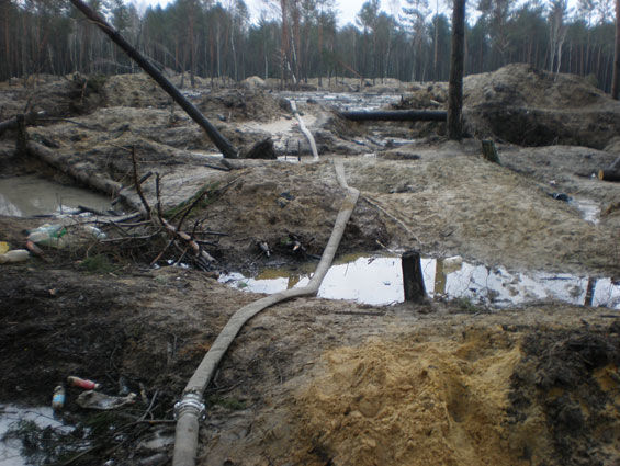 Нацполиция и ГПУ создали оперативный штаб по борьбе с незаконной добычей янтаря в Ровенской области