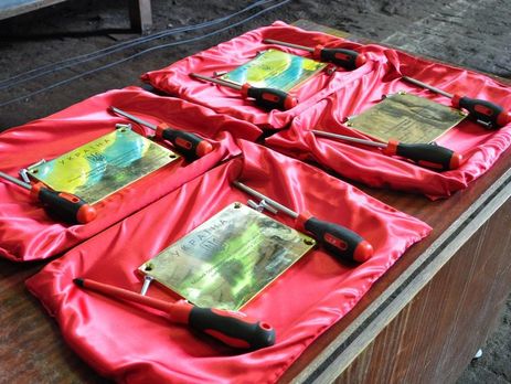 В Киеве заложили четыре малых бронированных артиллерийских катера для Военно-морских сил. Фоторепортаж