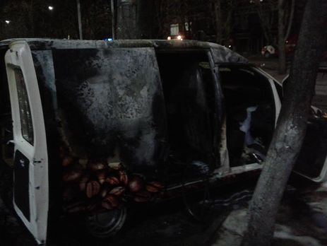 В центре Черкасс взорвался кофемобиль