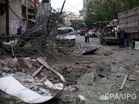 2015 год, последствия удара сирийских ВВС по городу Дума